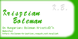 krisztian boleman business card